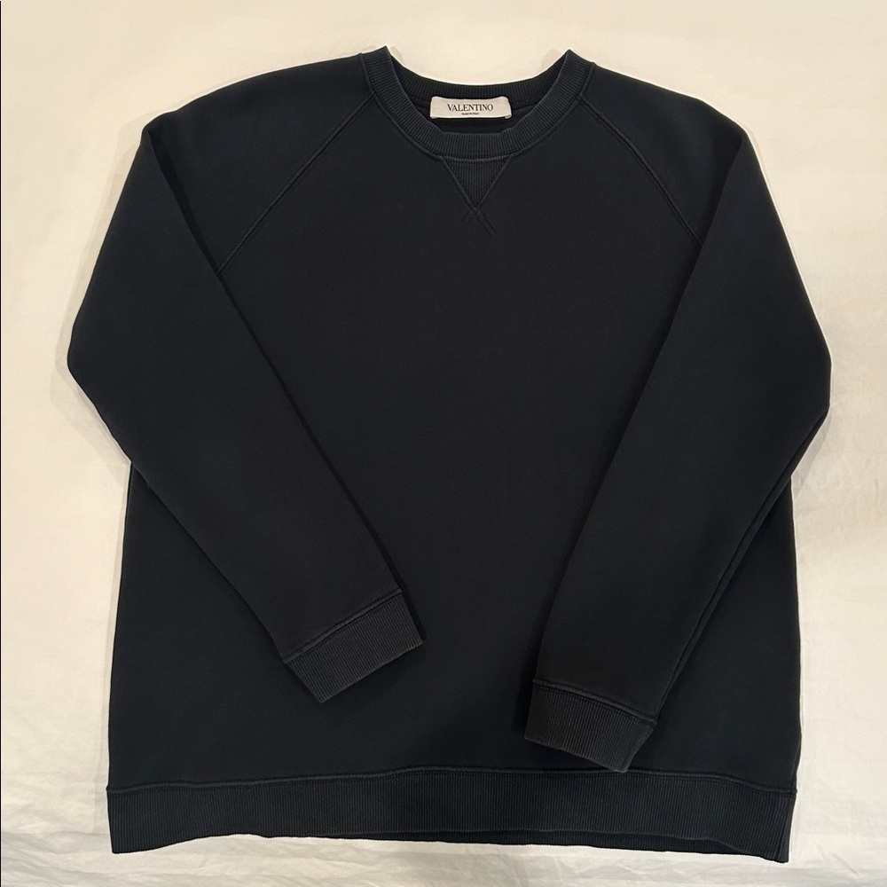 Valentino Navy Black Crewneck Sweatshirt
